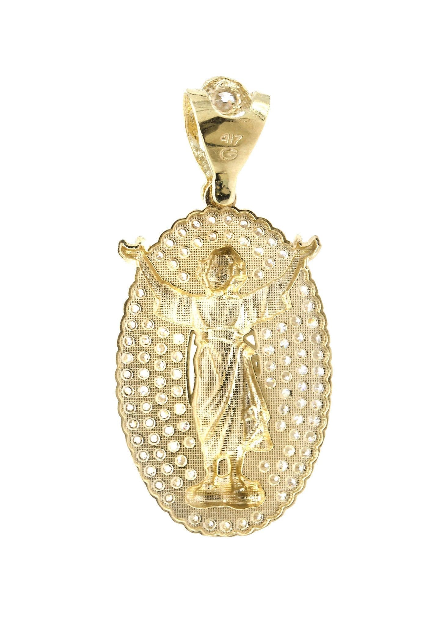 10K Gold Baby Jesus Pendant Necklace - 9.5 Grams Religious Jewelry for Baptism, First Communion & Christmas Gifts