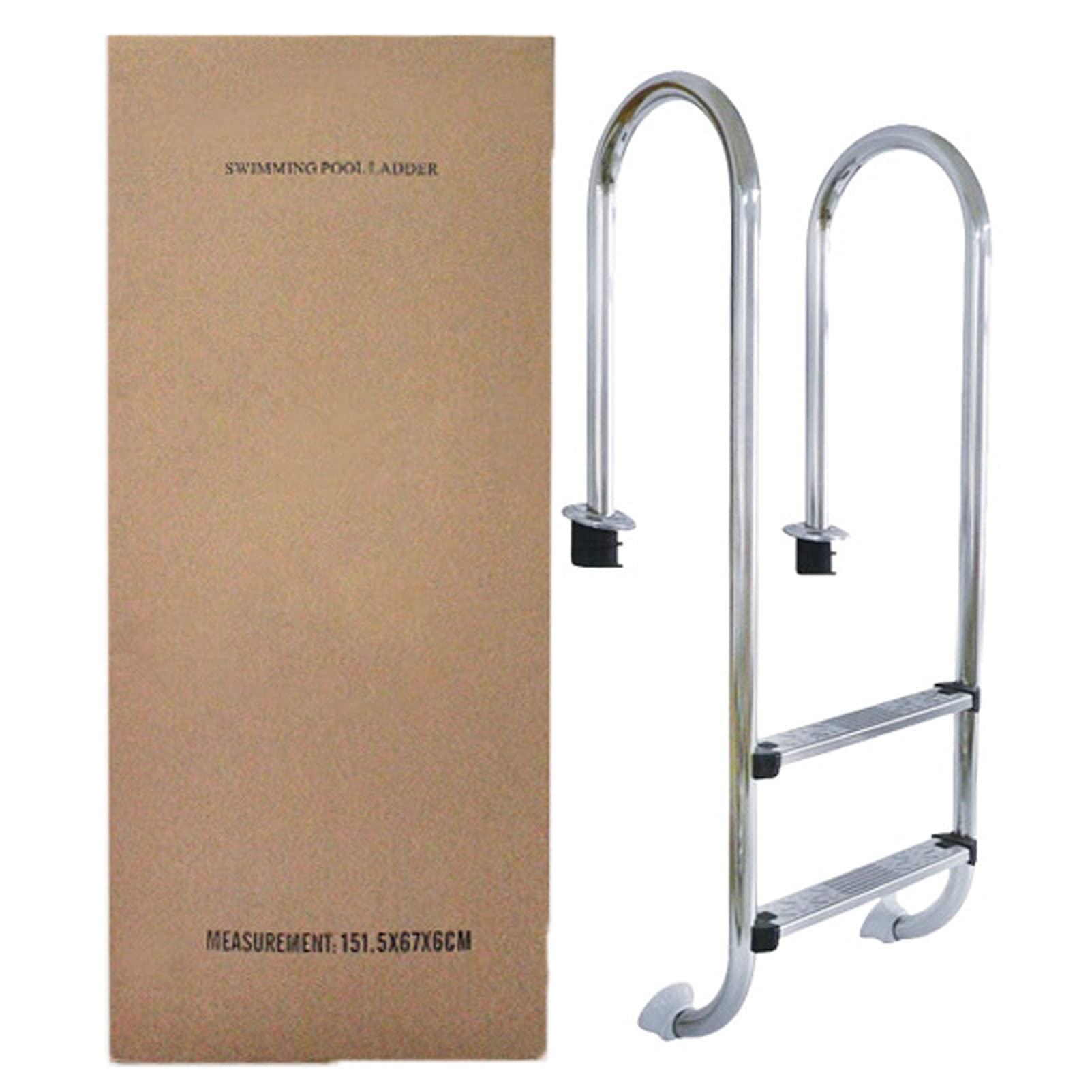 Stainless Steel Pool Ladder for In-Ground Swimming Pools - 440 LB Weight Capacity with Non-Slip Steps, Saltwater Resistant - Perfect for Safe Entry & Exit in Backyard, Residential & Commercial Pools