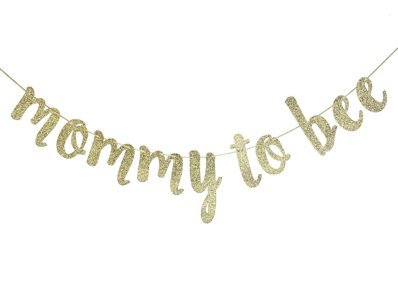 Mommy to Bee Banner Sign - Gold Glitter Baby Shower Decor for Gender Reveal & Birthday Parties | Nursery Wall Decor, Bunting for Bee-Themed Celebrations
