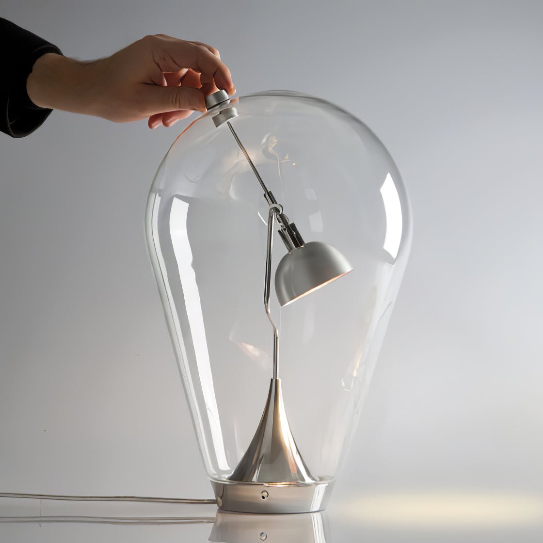 Modern LED Blow Table Lamp - Adjustable Brightness, USB Charging Port, Touch Control for Bedroom, Living Room, Office & Study Desk - Perfect for Reading, Working & Decor