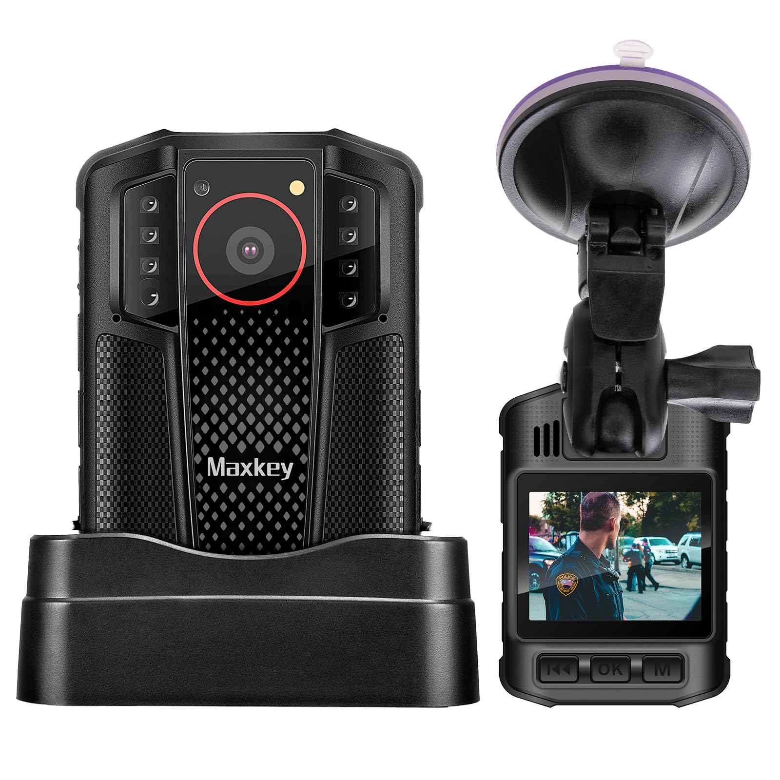 S03 4K GPS Body Camera with Audio Video Recording & Ultra Infrared Night Vision - 128GB Waterproof Police Body Worn Camera with Magnet Mount & Fast Charging for Law Enforcement, Security Guards, Delivery Drivers & Night Surveillance