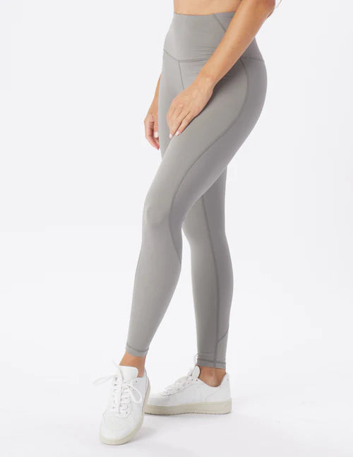 Glyder Women's Tone Up Sculpting Leggings - High Waist Yoga Pants for Workout & Running - Silver Fog Grey - Perfect for Gym, Yoga, and Everyday Wear