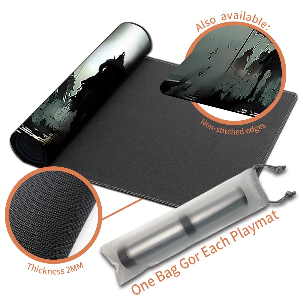 60 x 35 cm MTG Playmat Set with Free Waterproof Bag - Compatible with OCG CCG RPG TCG Games - Non-Slip Mouse Pad for Magic: The Gathering, Yu-Gi-Oh, Pokemon - Perfect for Tournaments, Gaming Sessions & Collectors (MTG 31 (10), Zone-Free Design