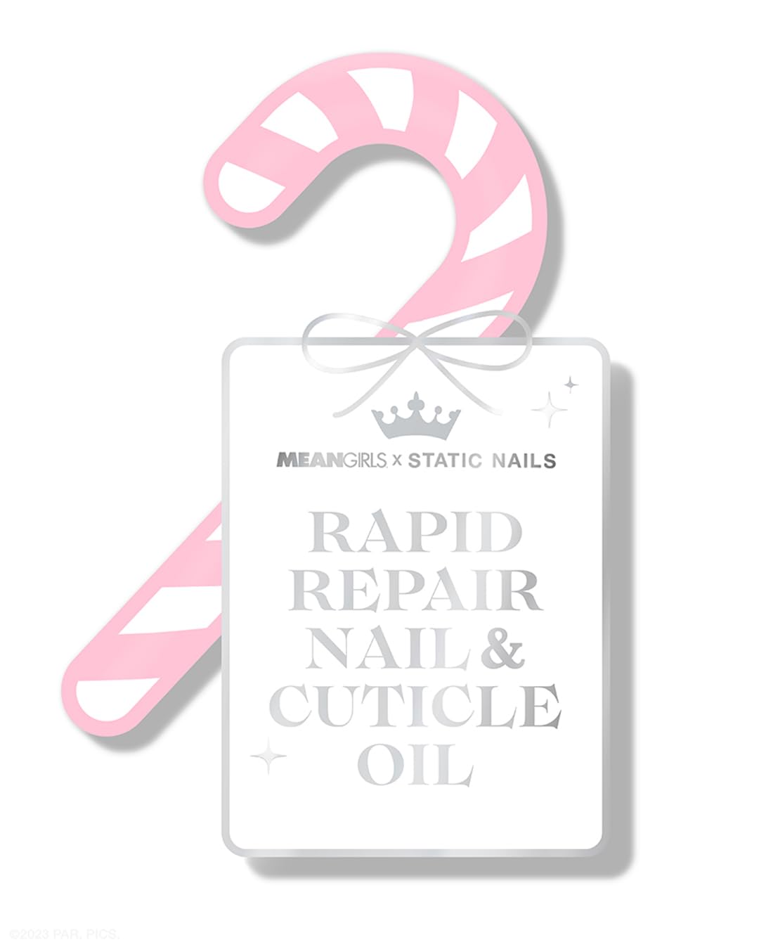 Static Nails Mean Girls x Rapid Repair Nail And Cuticle Oil - Reusable Pop-On Manicure Kit | Seamless Natural Looking Press On Fake Nails with Cuticle Care | Perfect for Parties, Weddings & Everyday Glam