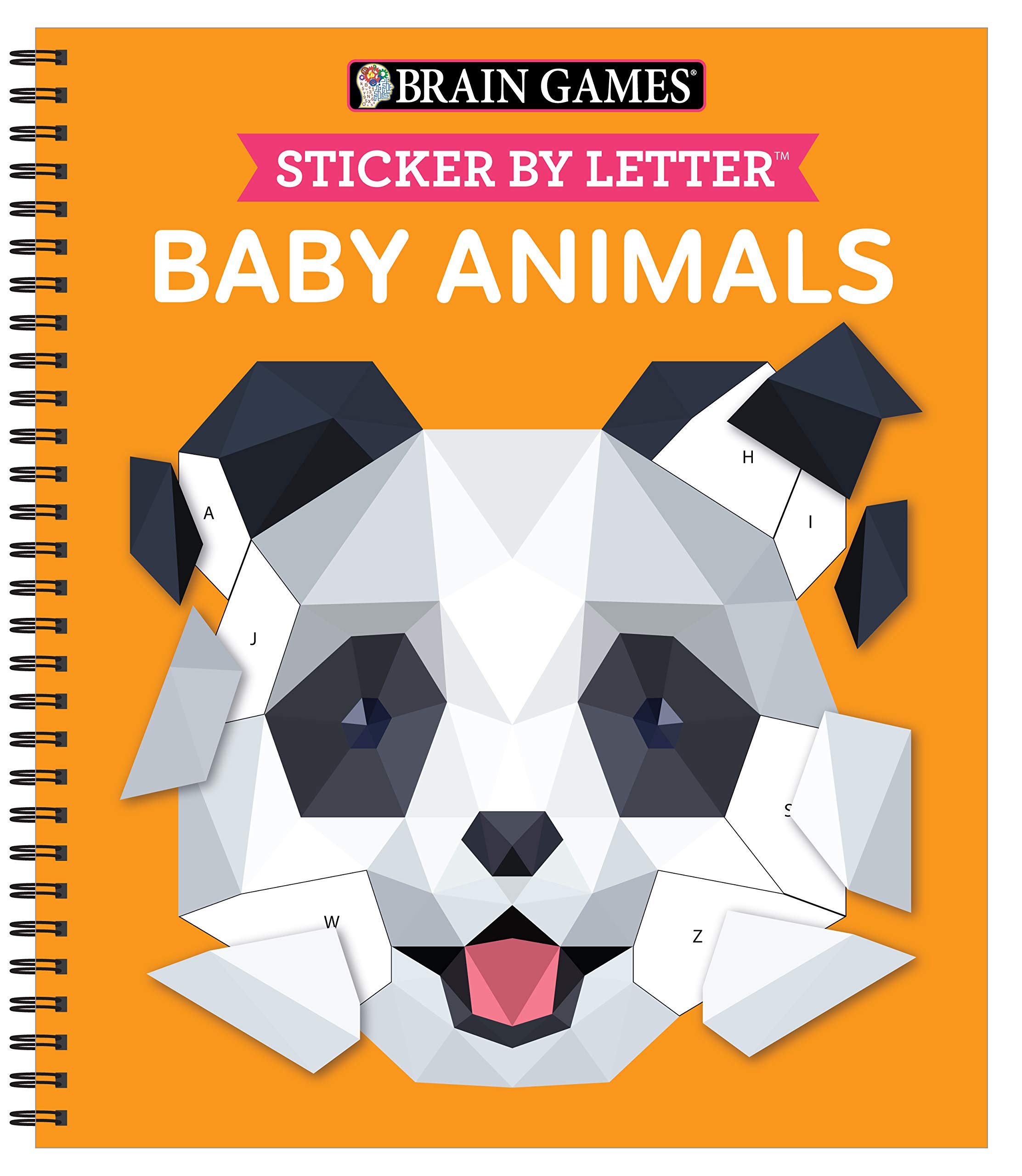 Brain Games - Sticker by Letter: Baby Animals - Fun Learning Activity for Kids - Perfect for Preschool Education & Travel Entertainment