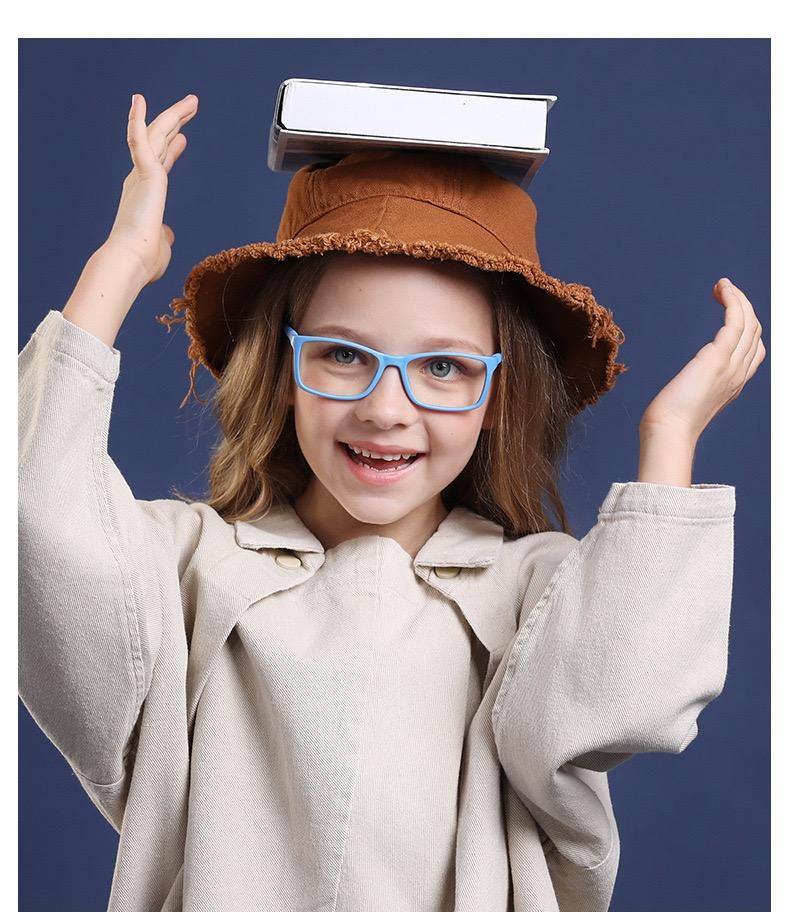 Unbreakable Kids Flexible Glasses with Adjustable Strap - Rectangle Frame for Ages 4-8 Years (Model S306) - Perfect for Sports, School & Outdoor Activities