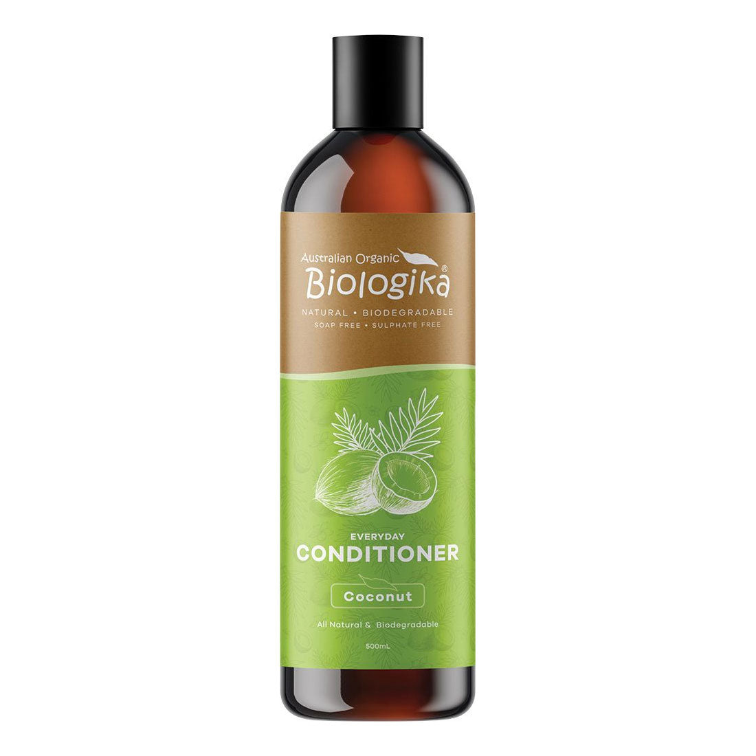 BIOLOGIKA Organic Coconut Hair Conditioner 500ml - Nourishing & Hydrating for Dry, Damaged Hair - Perfect for Daily Hair Care & Salon-Quality Results at Home