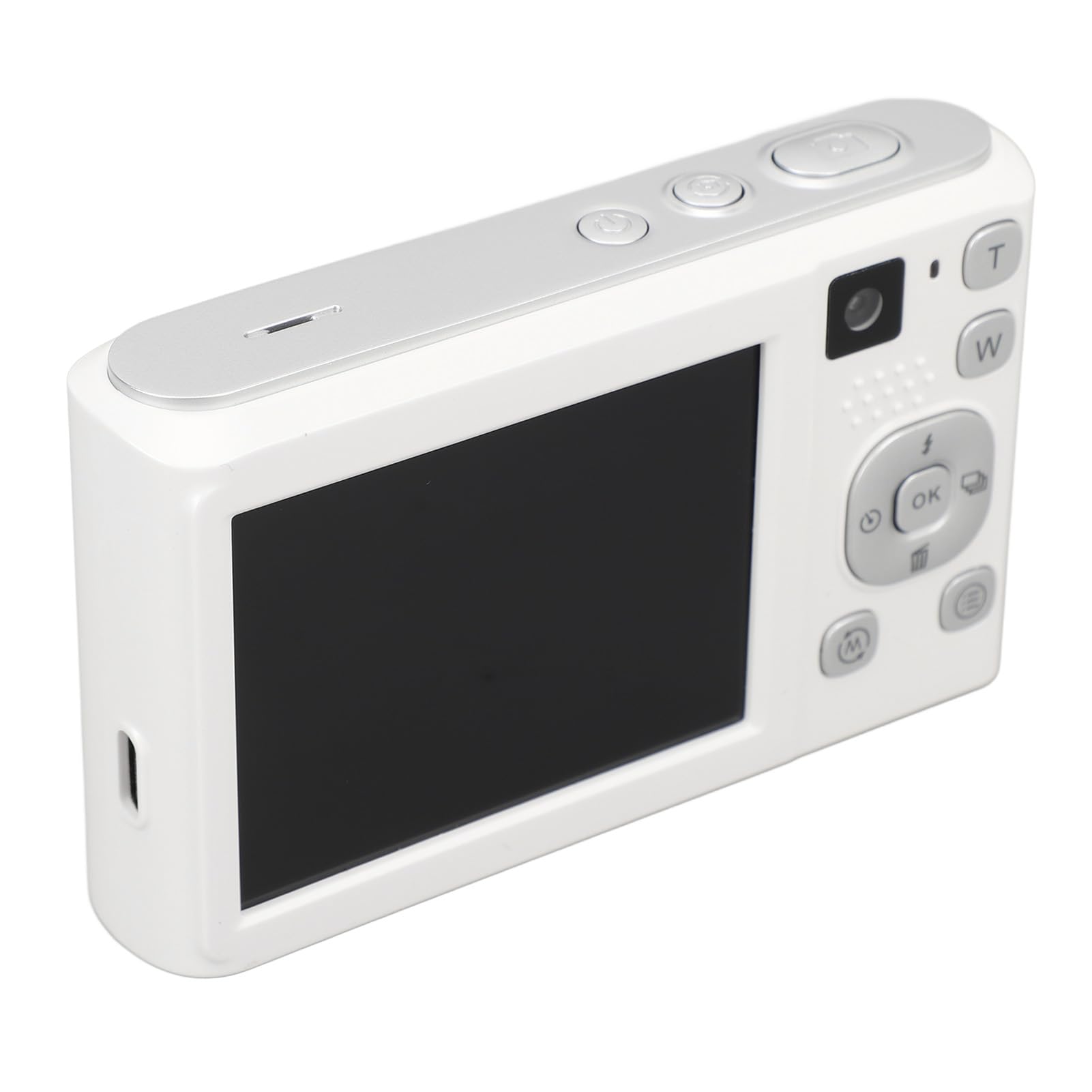 48MP Vlog Camera with 4K UHD Video & Image Stabilization - Compact Digital Camera for YouTube, Travel Vlogging & Content Creation (White)