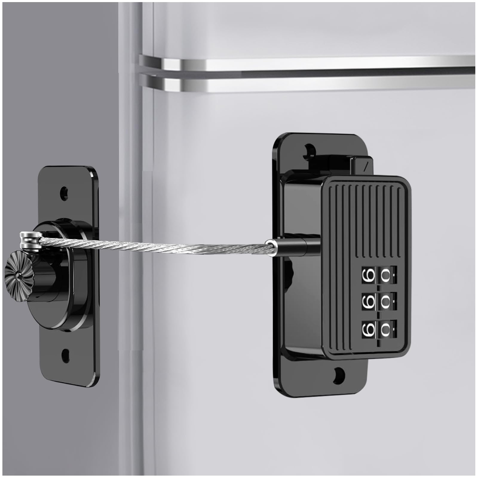 Child Proof Refrigerator Door Lock with Password - No Tools Needed, Safe for Kitchen Fridge, Cabinets, Drawers, Closets, Windows & Doors | Perfect for Homes with Kids & Pets