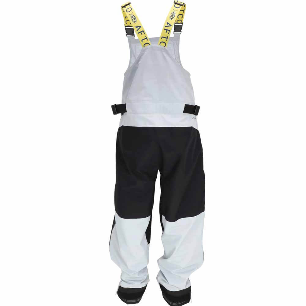 Aftco Light Gray Barricade Bib - Durable Fishing Bib Pants for Men - Waterproof & Comfortable for Saltwater & Freshwater Fishing