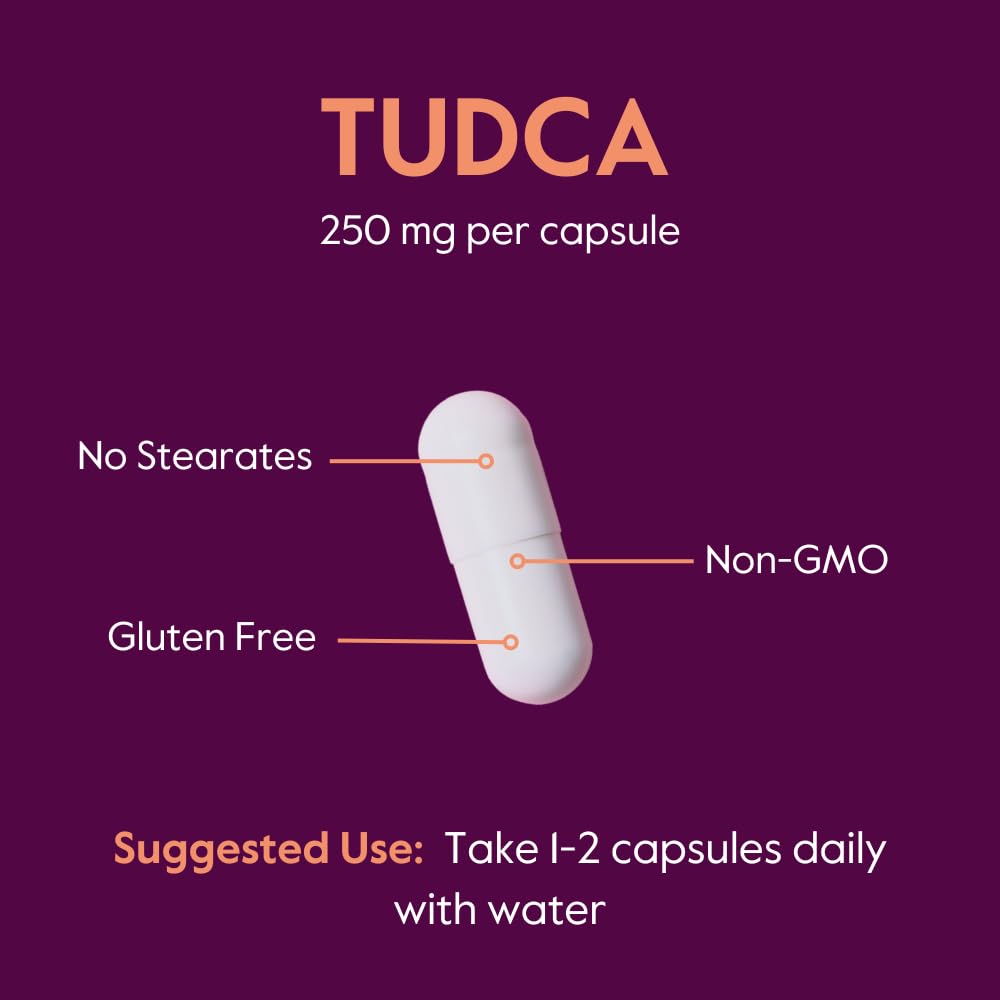 BESTVITE TUDCA 250mg (60 Capsules) - Tauroursodeoxycholic Acid Supplement - No Stearates, Gluten Free, Non-GMO - Supports Liver Health & Digestion - Perfect for Detox & Wellness Routine