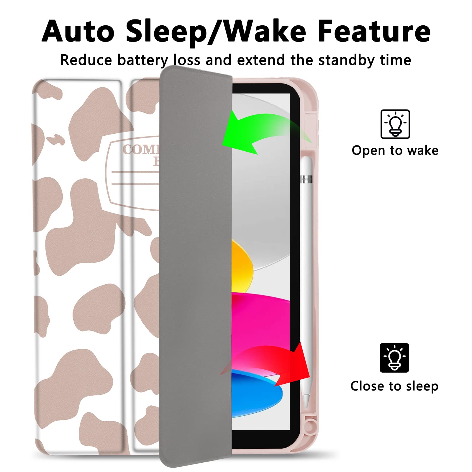 TopPerfekt Shockproof Leather Case for iPad 11th Gen 11-inch (2025) & iPad 10th Gen 10.9-inch (2022) - TPU Frame, Pencil Holder, Auto Sleep/Wake Function - Premium Brown Cowhide Cover for Work, Travel & Daily Protection