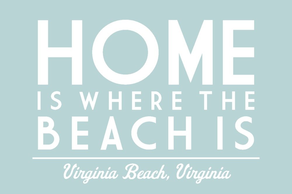 Virginia Beach Home Decor - 12x18 Gallery Quality Metal Art Wall Sign, Aluminum Beach House Sign for Coastal Living, Perfect for Living Room, Bedroom, or Office