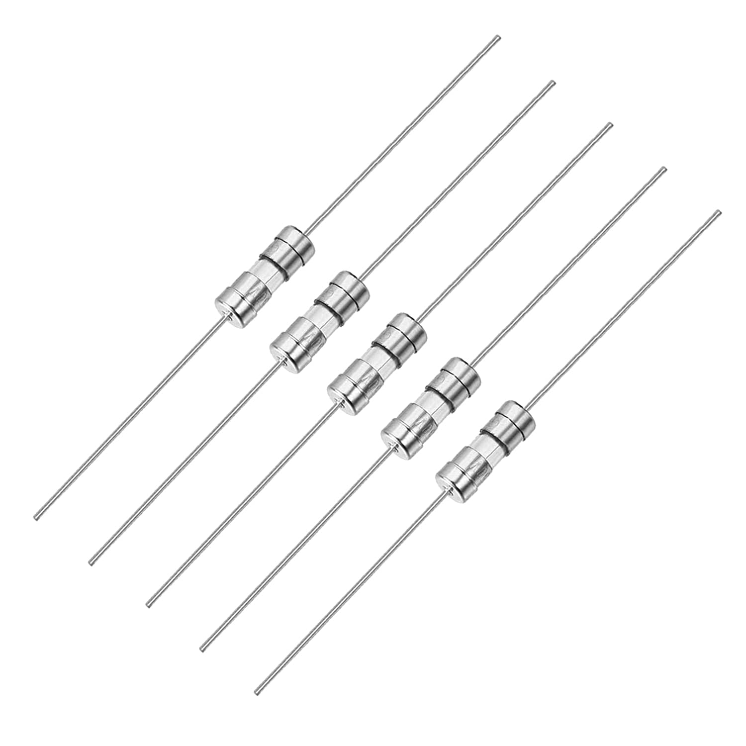 Fielect 20Pcs Slow Blow Ceramic Fuse 250V 3.15A - Axial Lead Tube Fuse with Time Delay (3.6x10mm, T3.15A) - Perfect for Electronics, Appliances & Power Supply Protection