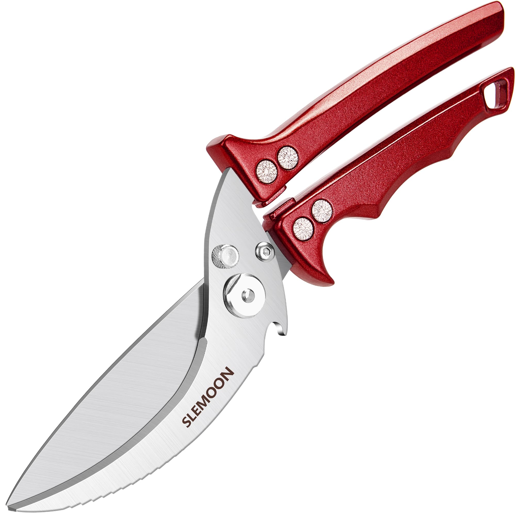 Heavy Duty Stainless Steel Poultry Shears for Chicken, Turkey, and Meat Cutting - Dishwasher Safe Kitchen Scissors with Burgundy Gift Box, Perfect for Thanksgiving and Holiday Meal Prep