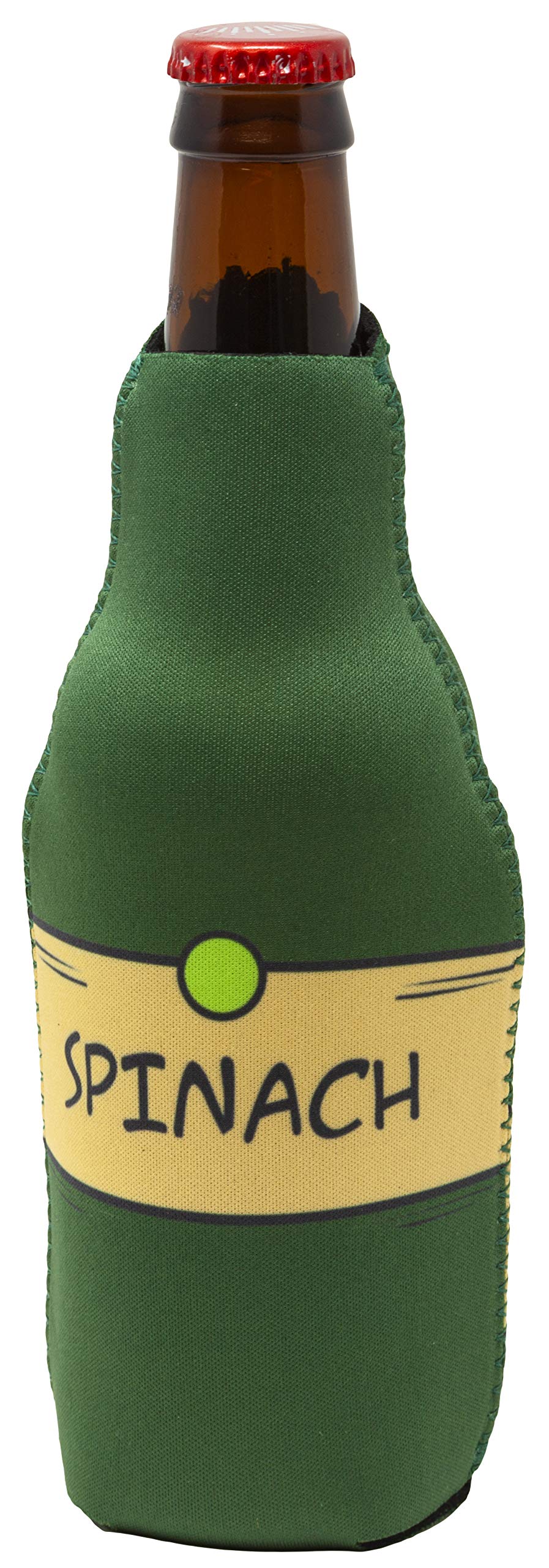 Funny Spinach Collapsible Neoprene Bottle Cooler for Drinks & Travel
