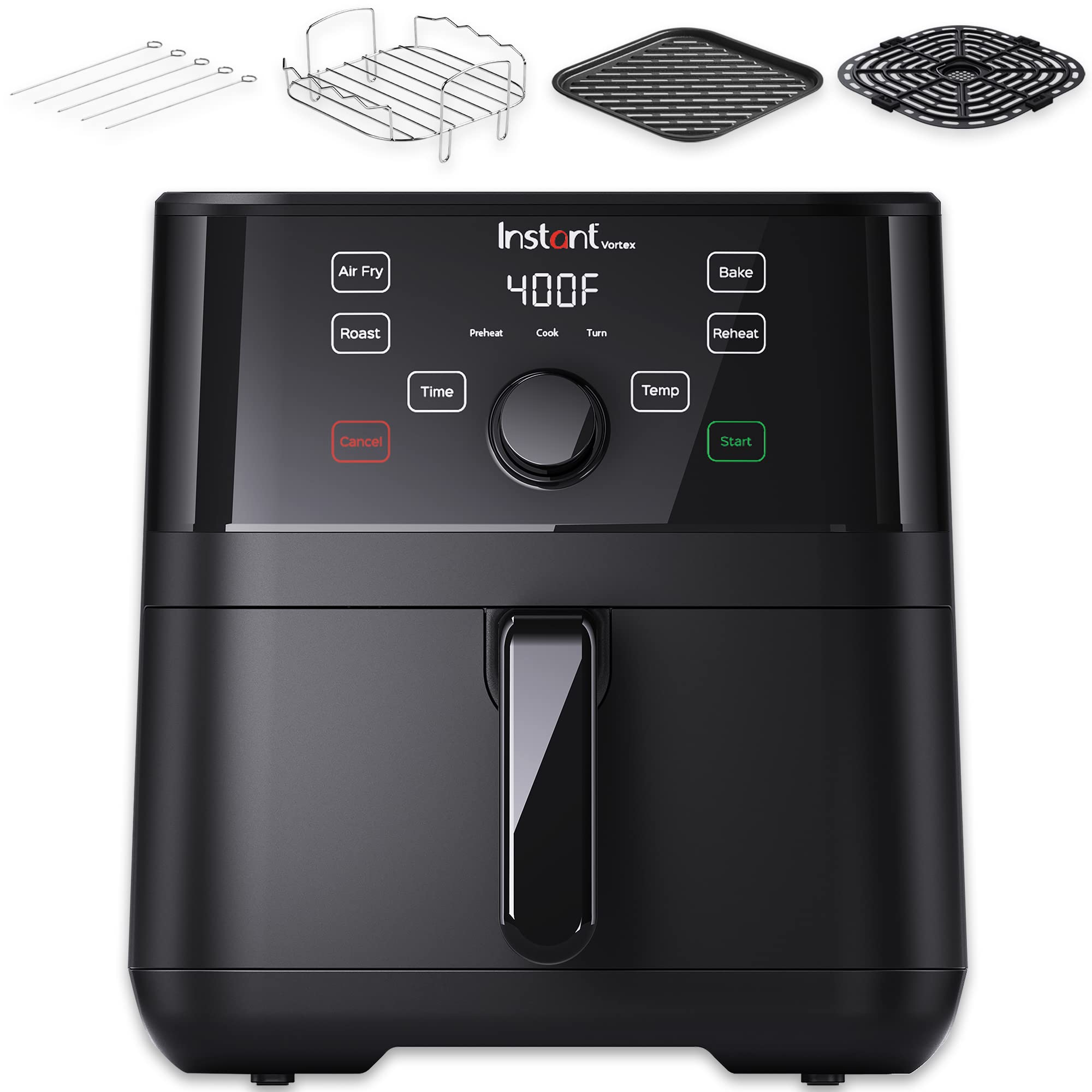 Instant Pot Vortex 6QT Air Fryer Oven - 4-in-1 Functions (Bake/Roast/Reheat/Dehydrate) | Certified Renewed | Perfect for Healthy Cooking, Quick Meals & Family Dinners