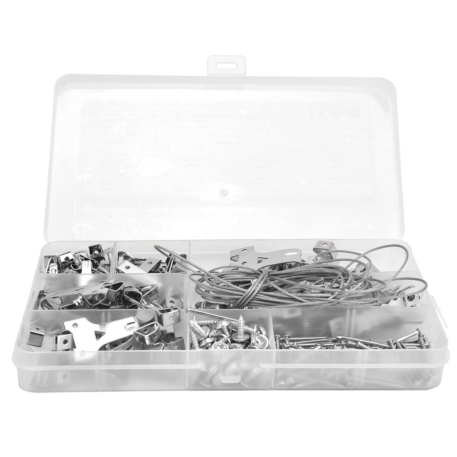 282Pcs Heavy Duty Stainless Steel Picture Hangers Kit - Wall Mounting Hooks for Frames, Mirrors & Artwork with Storage Box - Perfect for Home, Office & Gallery Decor