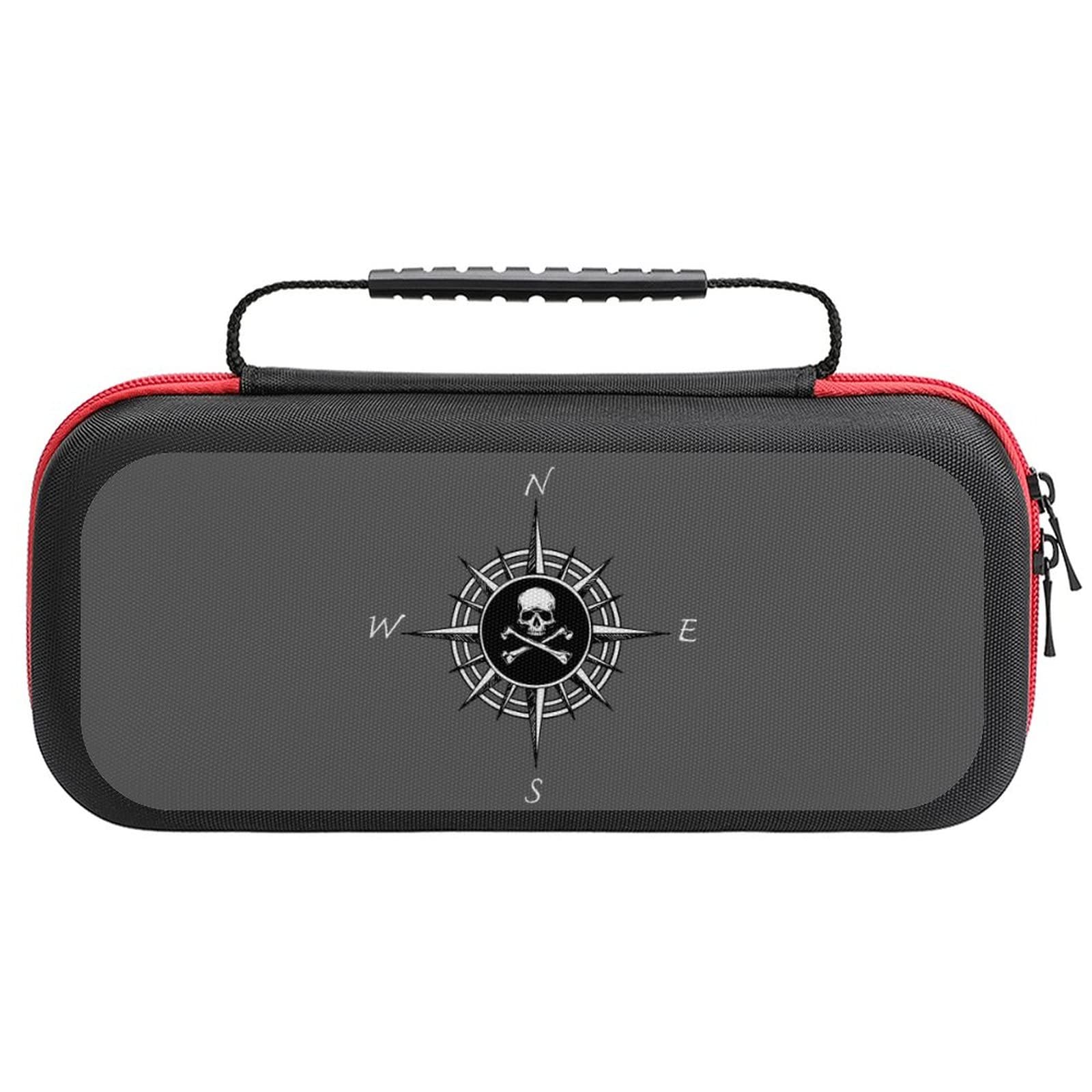 Compass Rose and Skull Nintendo Switch Carrying Case - Portable Travel Cover with 20 Game Card Slots - Perfect for Gaming on the Go, Travel Protection, and Switch Accessories Storage