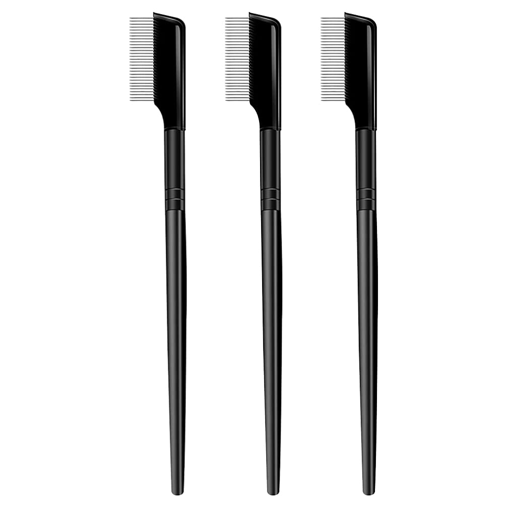 FOMIYES 3-Piece Eyebrow Comb & Eyelash Separator Set - Mascara Applicator, Lash Comb, Eyelash Grooming Brush for Women - Perfect for Salon, Travel & Home Makeup Routine