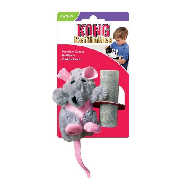 KONG Refillables Rat Cat Toy - Durable Interactive Pet Toy for Cats - Perfect for Playtime, Training & Mental Stimulation - Great for Indoor & Outdoor Use