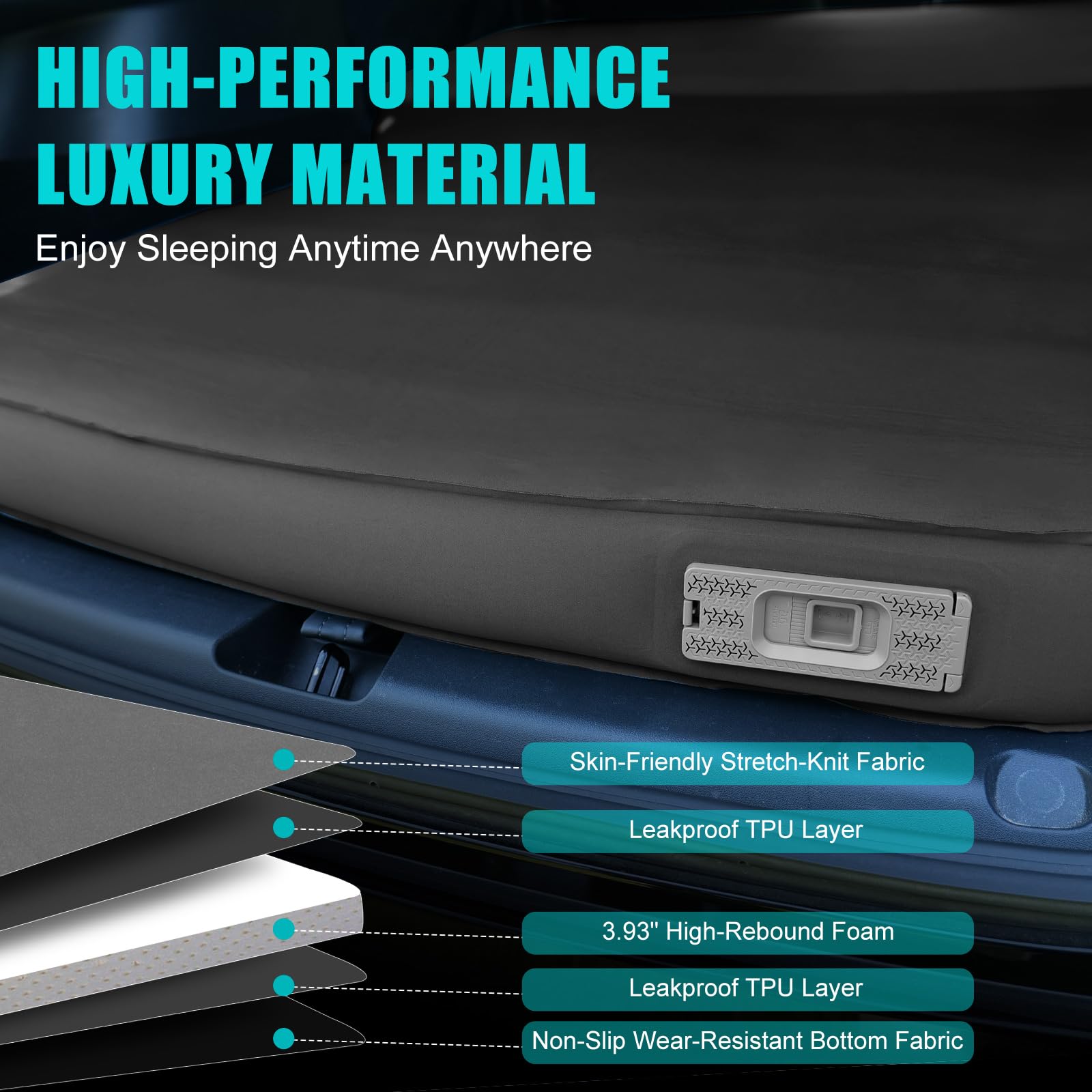 **Tesla Model Y Camping Air Mattress with Built-in Electric Pump - 3.93