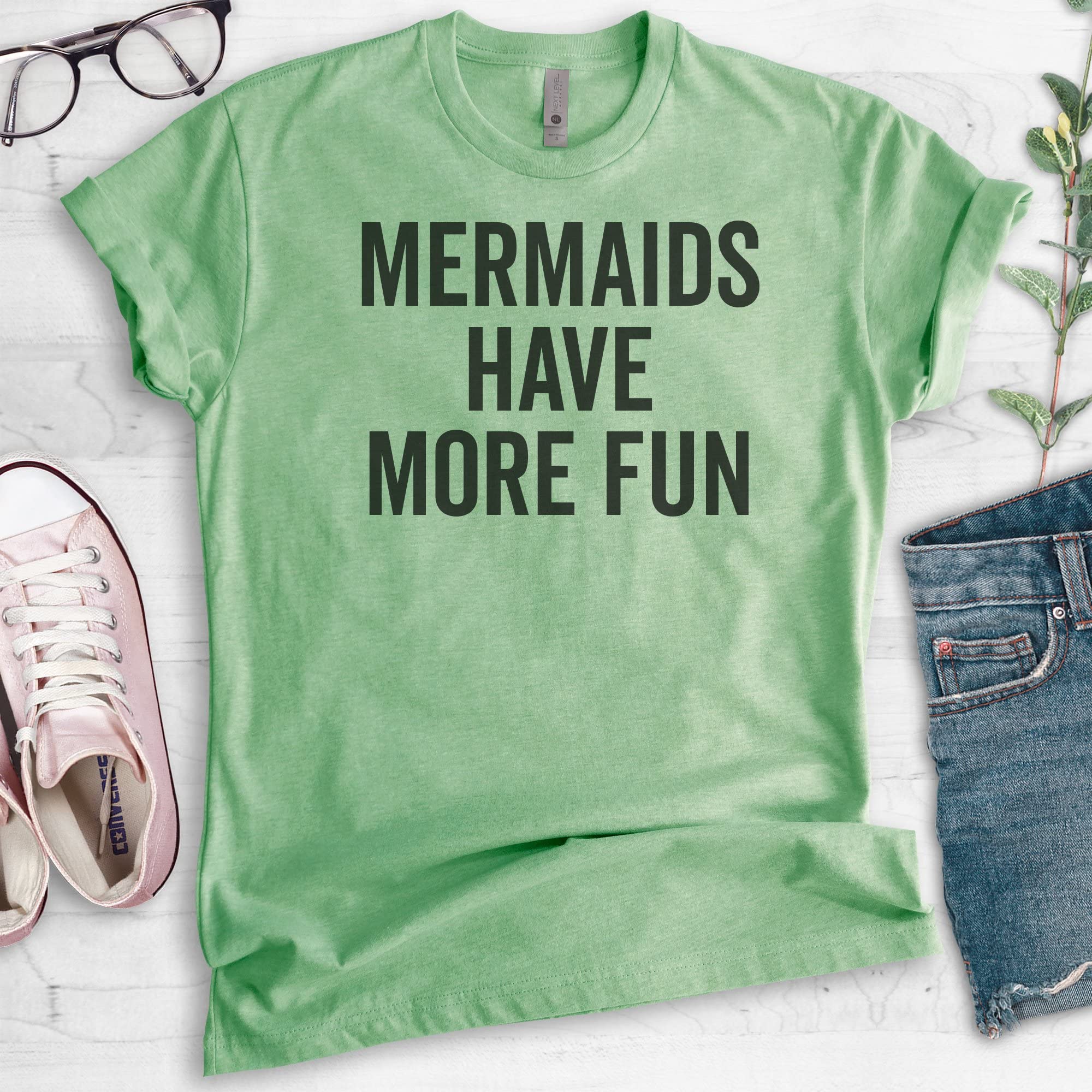 Funny Mermaid T-Shirt for Women & Men - Unisex Summer Graphic Tee - Ocean & Beach Themed Shirt - Perfect for Swimming, Vacations & Casual Wear