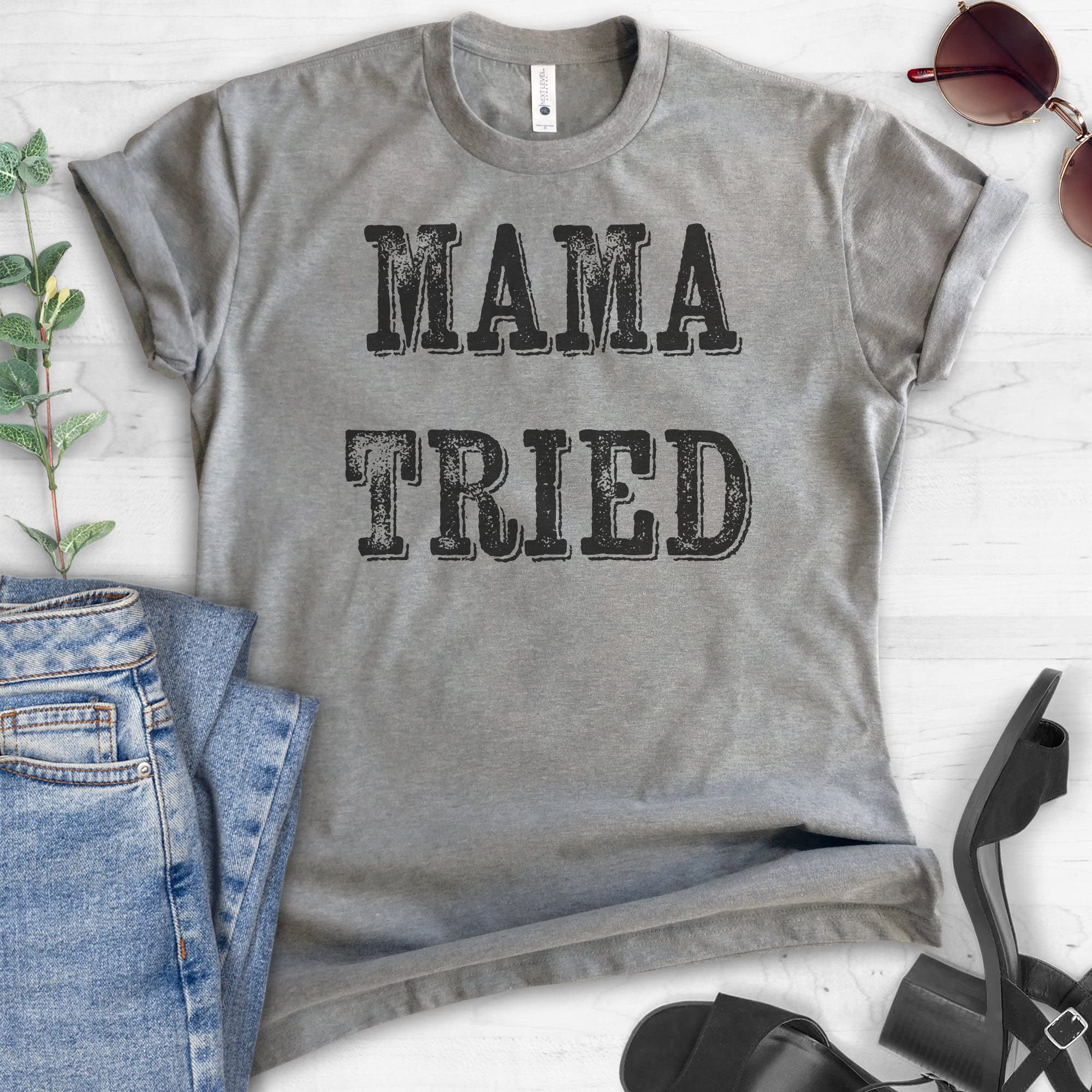 EVERTREE CLOTHING Mama Tried T-Shirt - Unisex Graphic Tee for Women & Men - Southern Style Wild Child Top - Perfect for Concerts, Road Trips & Casual Outings