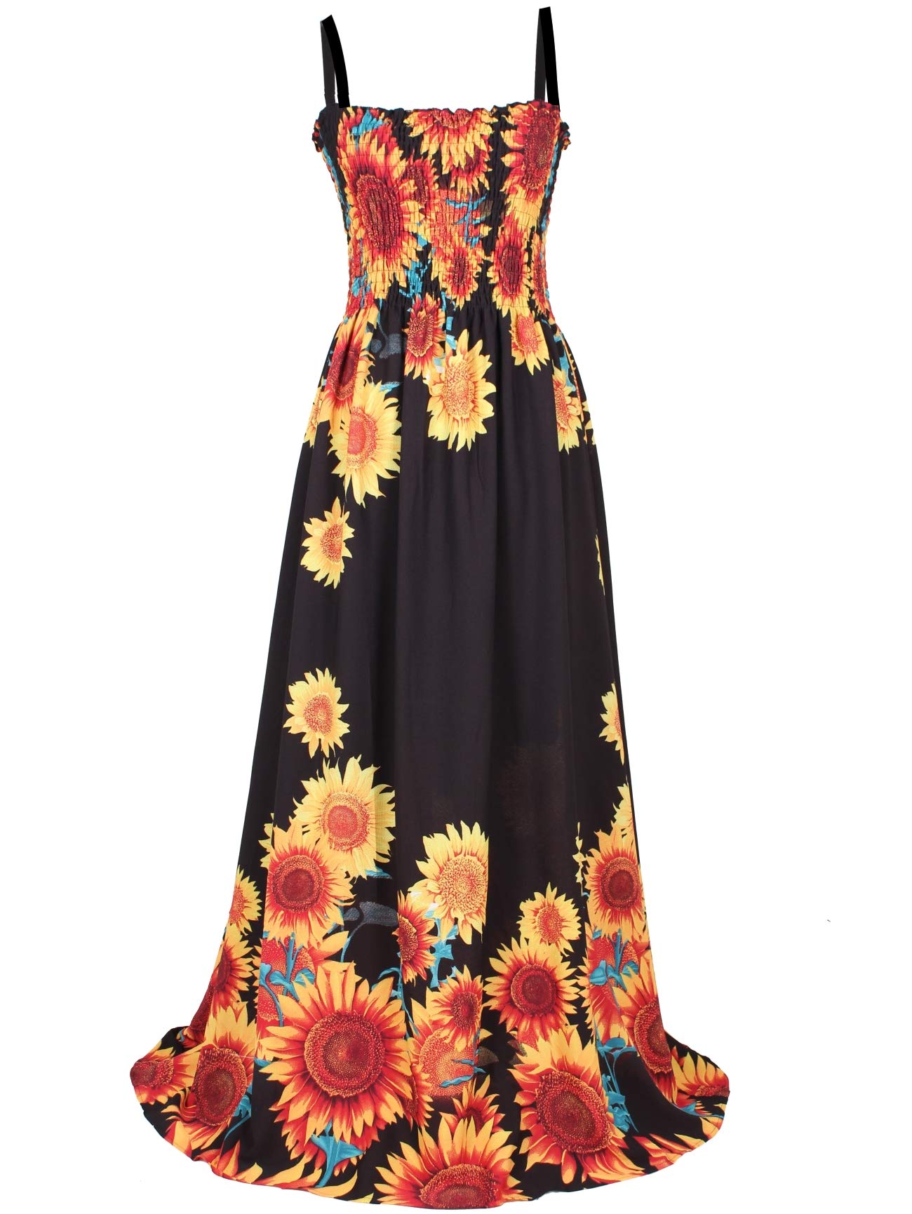 **Floral Plus Size Maxi Dress for Women - Casual Long Sleeveless Summer Sundress, Sexy Hawaiian Floral Evening Dress for Beach, Vacation & Date Night**