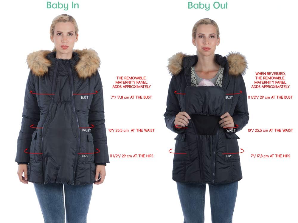 Waterproof Maternity Coat with 3-in-1 Extender Panel Technology - Lexie | Warm Winter Jacket for Pregnant Women | Perfect for Outdoor Activities, Commuting & Travel