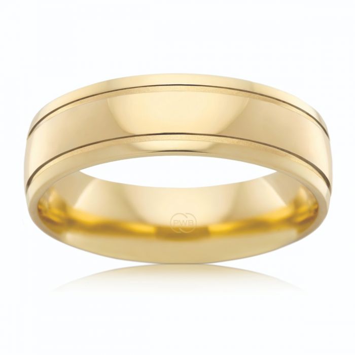 9ct Yellow Gold 6mm Half Round Ring for Women - Durable & Elegant Wedding Band, Anniversary Gift, or Everyday Jewelry - Perfect for Special Occasions & Daily Wear