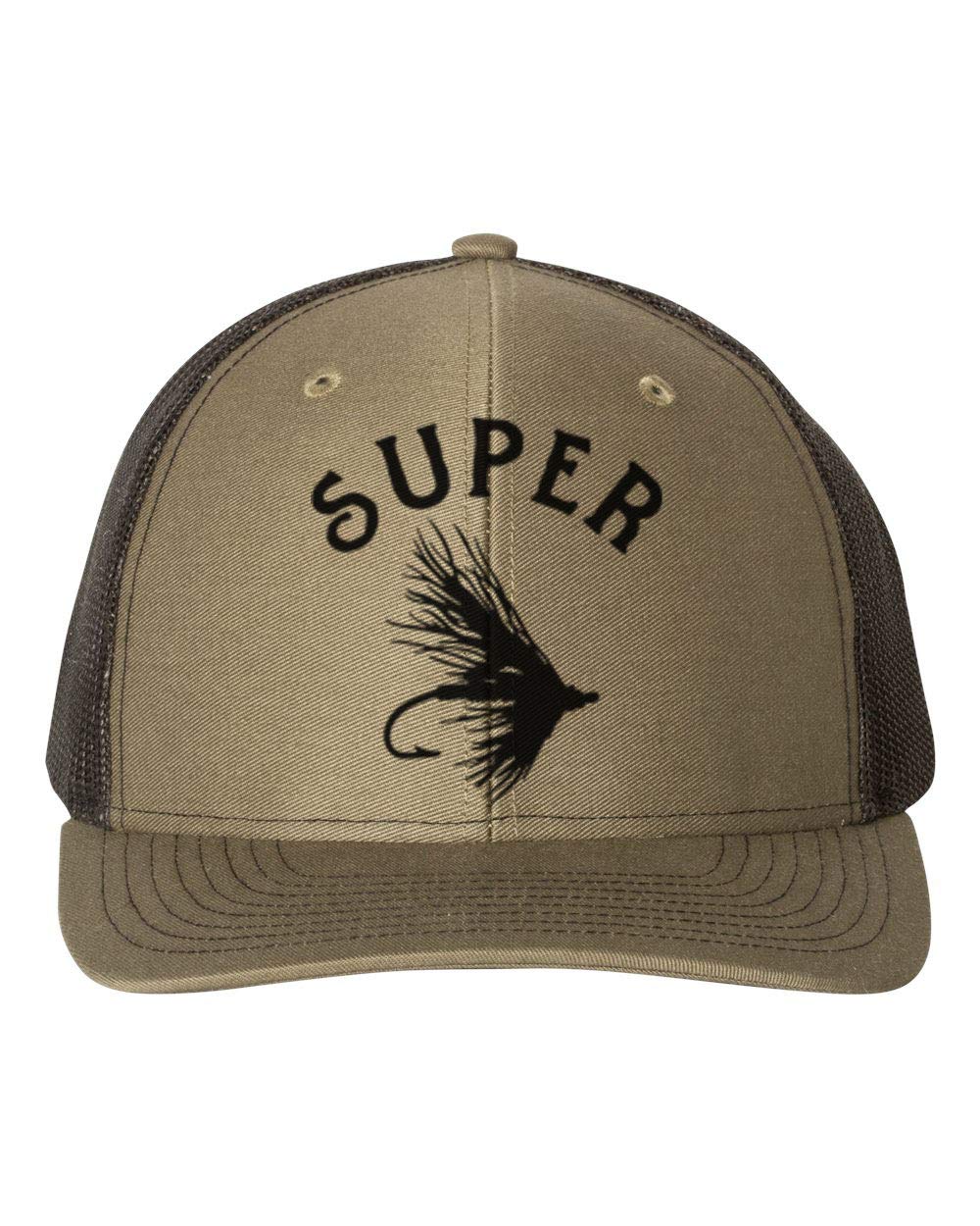 Super Fly Fishing Hat - Adjustable Trucker Cap for Trout Fishing Enthusiasts - Black Text Design - Perfect for Outdoor Adventures & Casual Wear