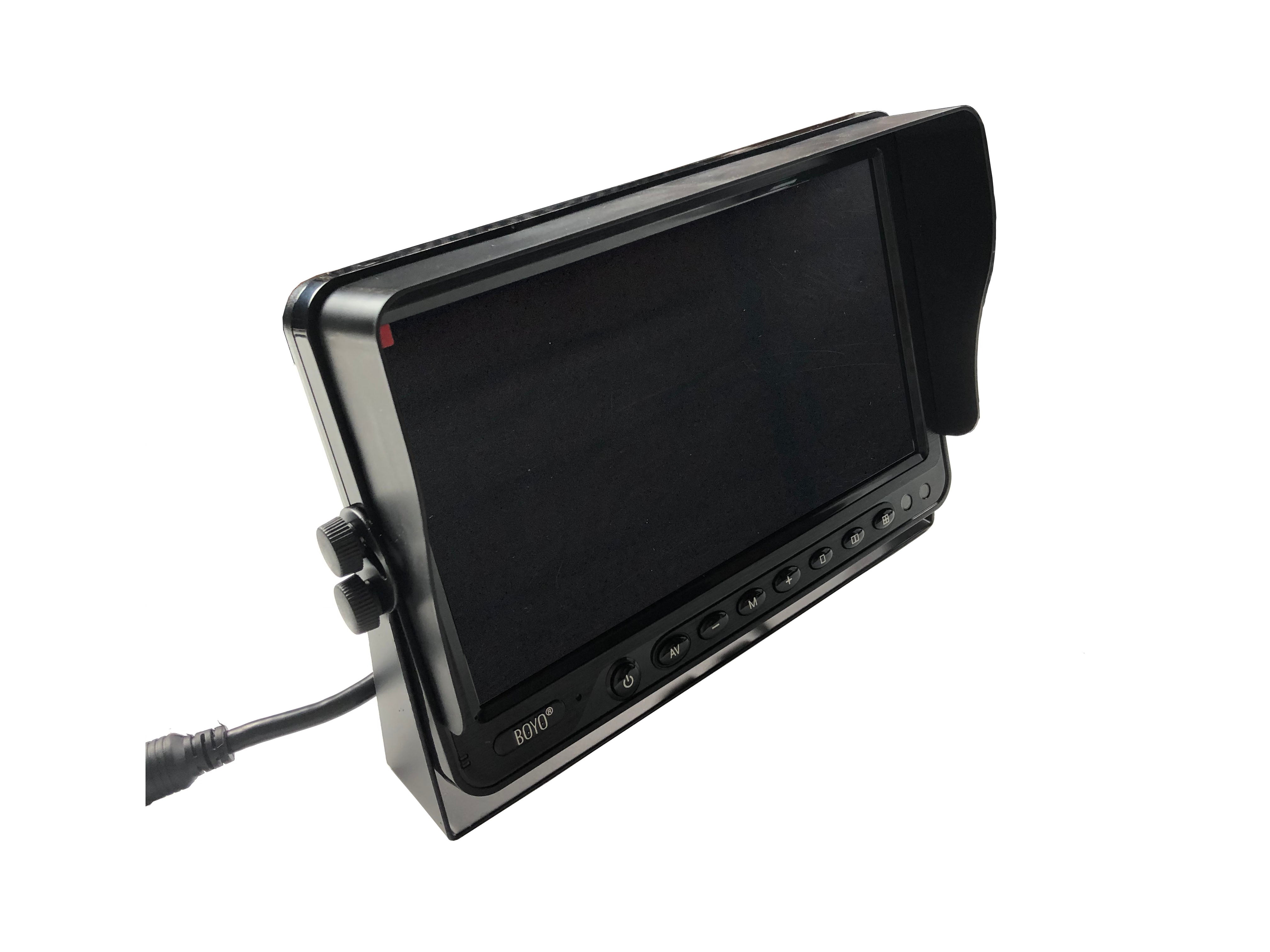 BOYO VTM9003QFHD 9-Inch AHD CVBS Quad Full HD Monitor with Built-in DVR (4 Channel) - Perfect for Home Security, Business Surveillance, and Vehicle Monitoring Systems