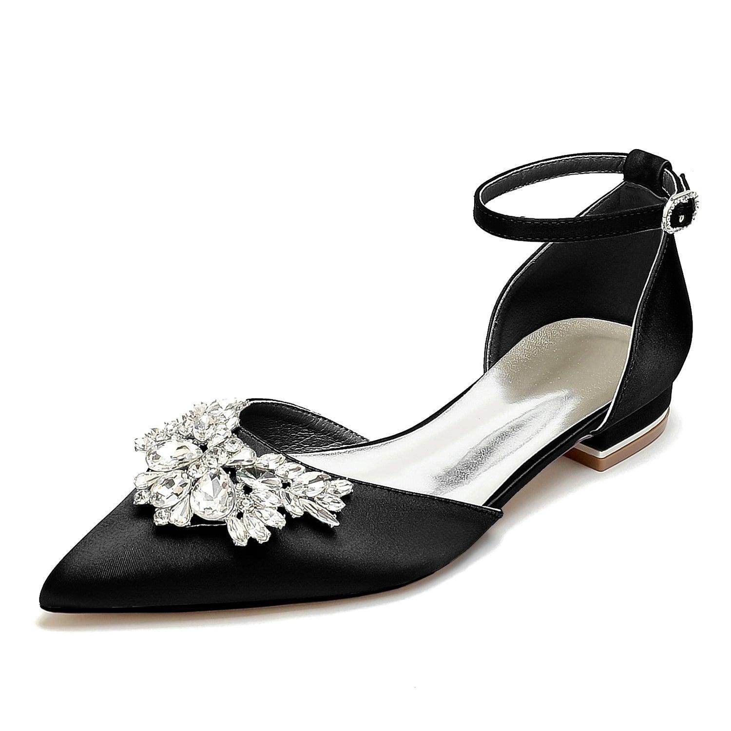 Flat Heel 2.5cm Silk-Like Comfortable Women's Shoes CK0453 - Perfect for Office, Wedding & Casual Wear