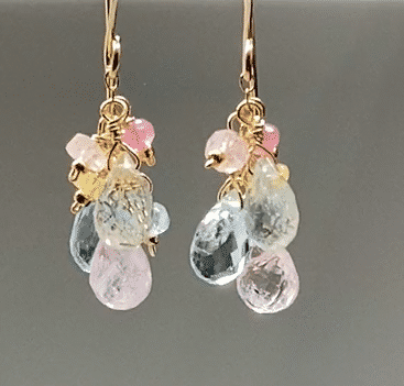 Aquamarine Dangle Earrings for Women - 14K Gold Filled, Rose Gold Filled & Sterling Silver Options - Elegant Drop Earrings for Parties, Weddings & Everyday Wear