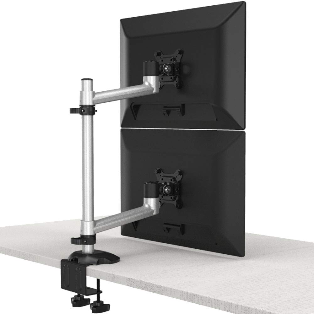 Cotytech BL-DM131 Dual Monitor Stand - Adjustable Height & Quick Release Single Arm Mount for Home & Office Workstations - Perfect for Ergonomic Computer Setup, Gaming, and Productivity Spaces