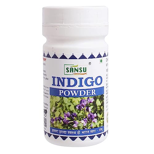 Natural & Pure Sansu Indigo Powder - 100g (Pack of 6) | Organic Hair Dye, DIY Beauty, Henna Tattoos & Natural Fabric Dye