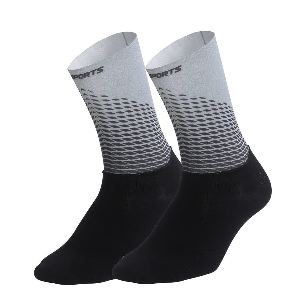 Men's & Women's Cycling Socks - Anti-Slip, Breathable, Durable Compression Socks for Running, Outdoor Sports & Athletic Performance - Perfect for Cycling, Jogging & Gym Workouts