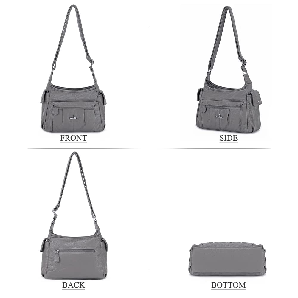 Angelkiss Women's Faux Leather Crossbody Bag - Stylish Shoulder Purse for Daily Use