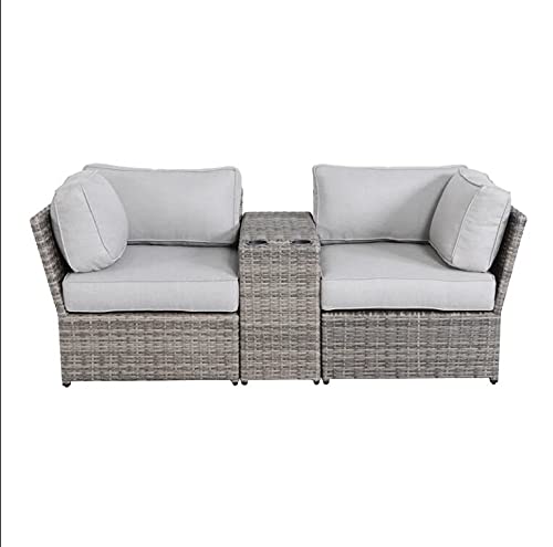 Outdoor Wicker Patio Furniture 5-Piece Conversation Sofa Set for Backyard, Porch or Pool | No Assembly Required | Weather-Resistant Rattan Sectional Sofa | Perfect for Garden, Deck & Outdoor Entertaining [CM-5445]