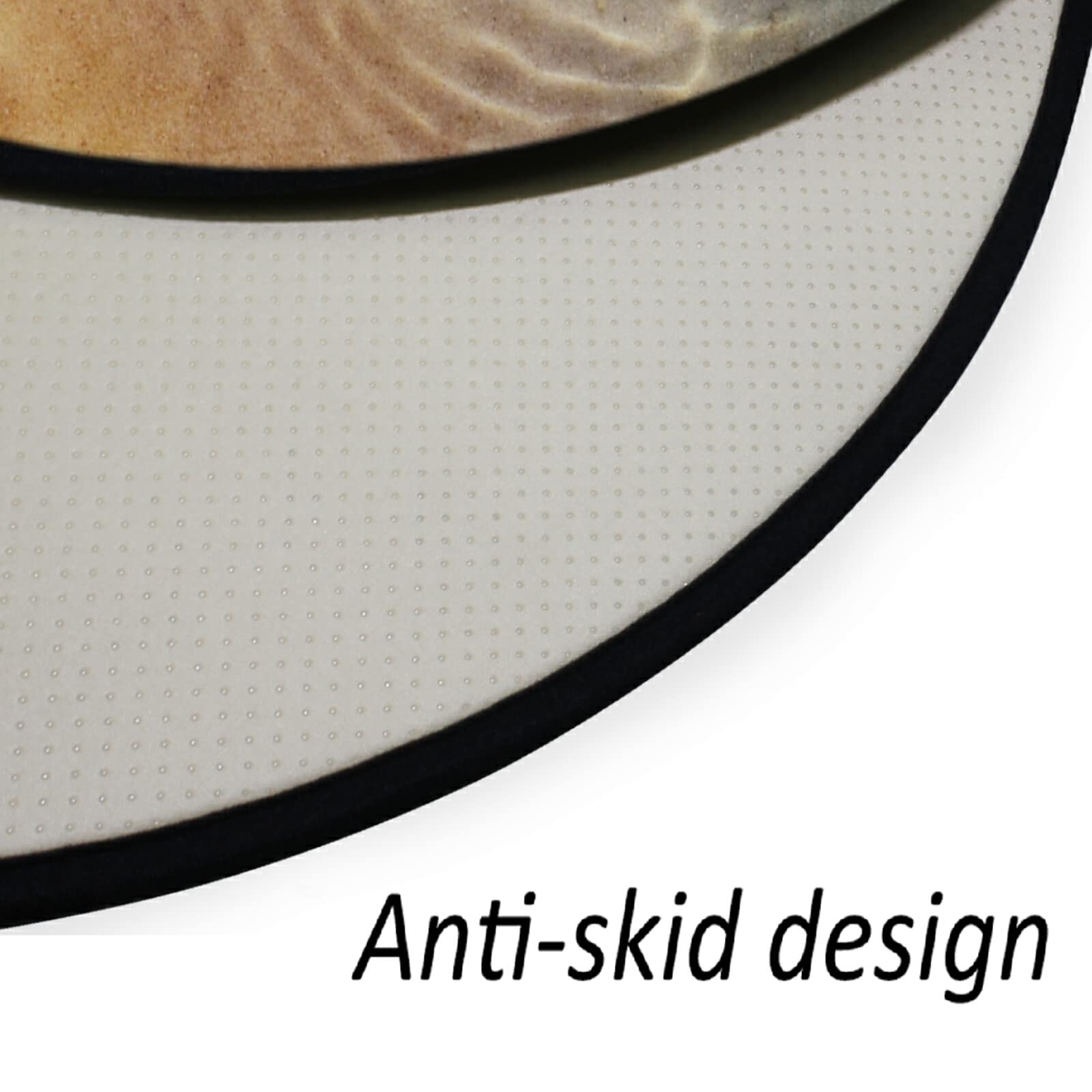 Non-Slip 3FT Round Area Rug - Soft Washable Indoor Floor Mat for Bedroom, Kitchen, Bathroom, Nursery, Living Room, Home Office & Hallway | Perfect for Beach House Decor, Cozy Home Accent & High-Traffic Areas