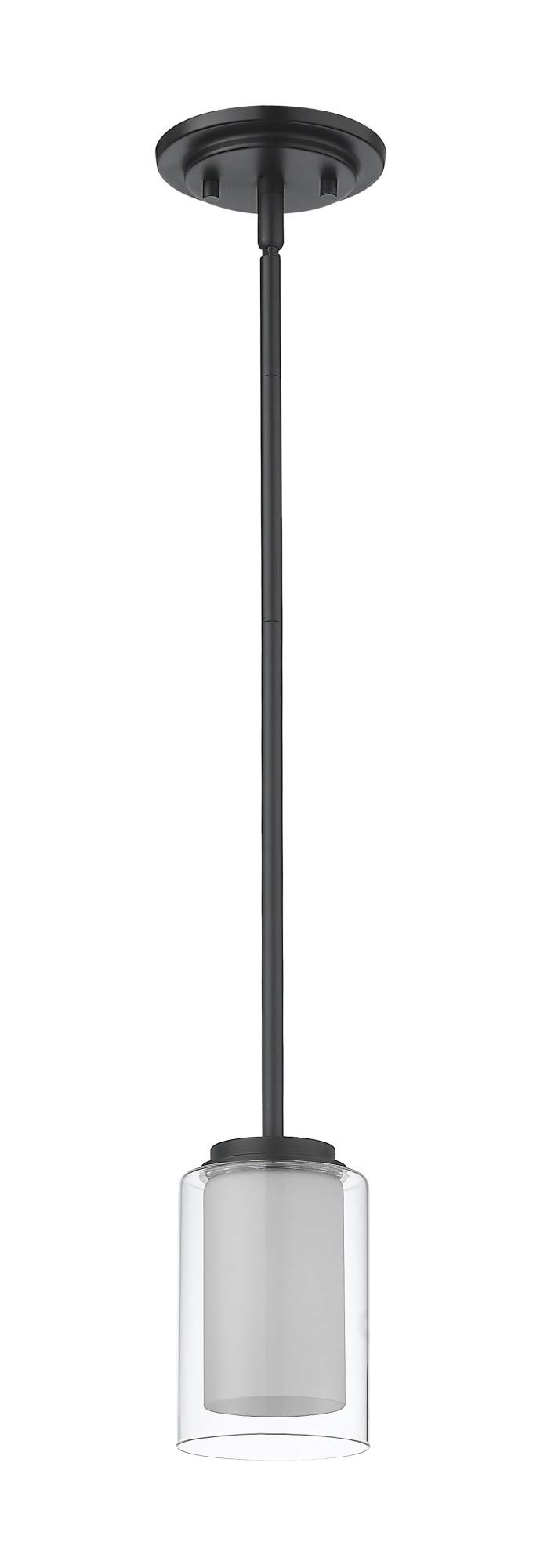 Z-Lite 426MP-MB 1-Light Mini Pendant Light Fixture in Matte Black - Perfect for Kitchen Island, Dining Room, or Entryway Lighting