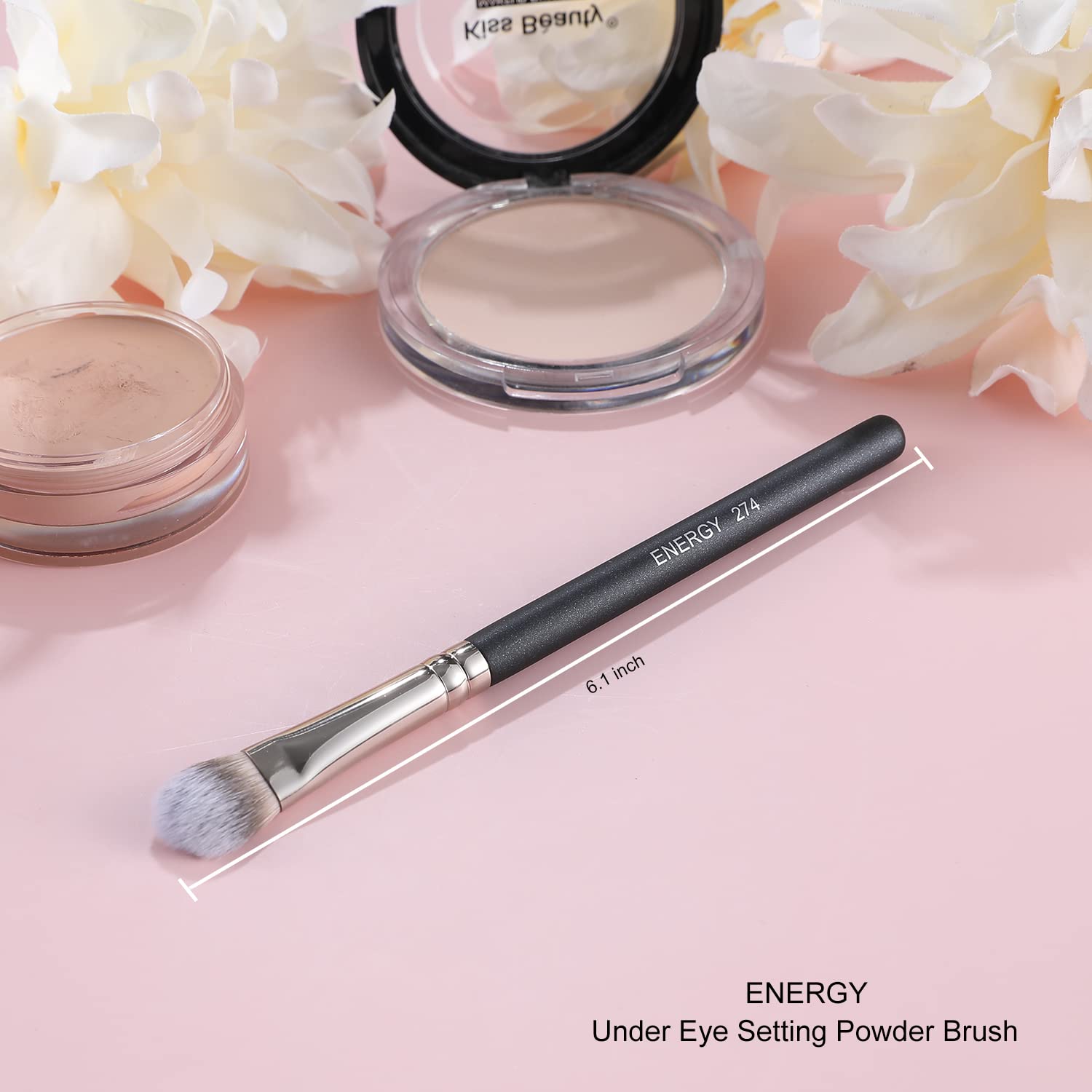 Flat Concealer Brush for Eye Cream & Powder - Dark Circle Cover - Makeup Blending Tool