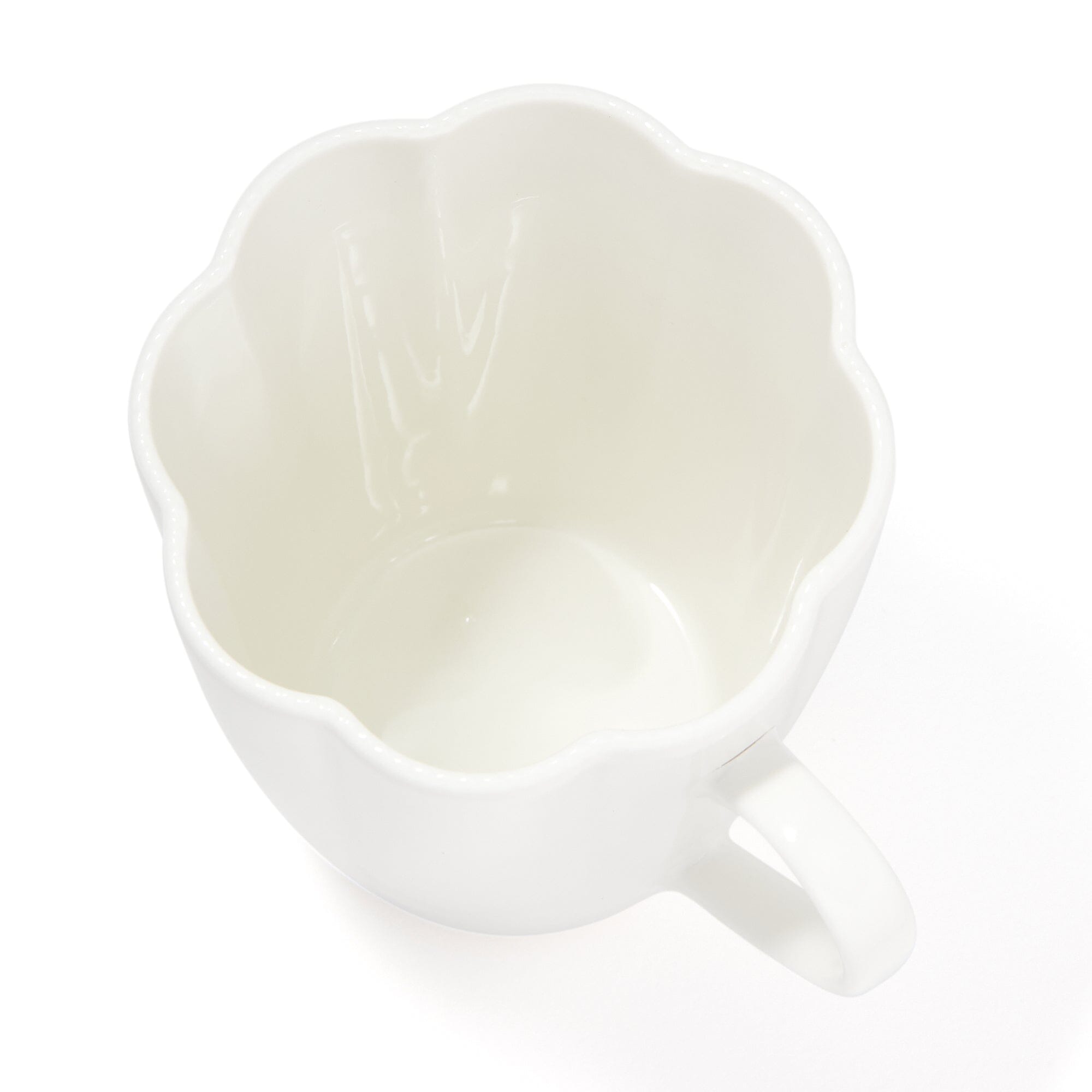 Blanche White Ceramic Flower Mug - Elegant Coffee & Tea Cup for Home, Office, and Gifts - Perfect for Morning Coffee, Afternoon Tea, or Decor
