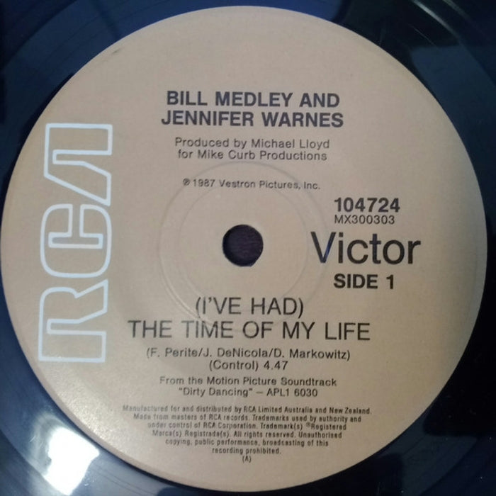 Bill Medley & Jennifer Warnes - (I've Had) The Time Of My Life Vinyl Record (VG+/Generic) - Perfect for 80s Music Lovers & Dirty Dancing Fans