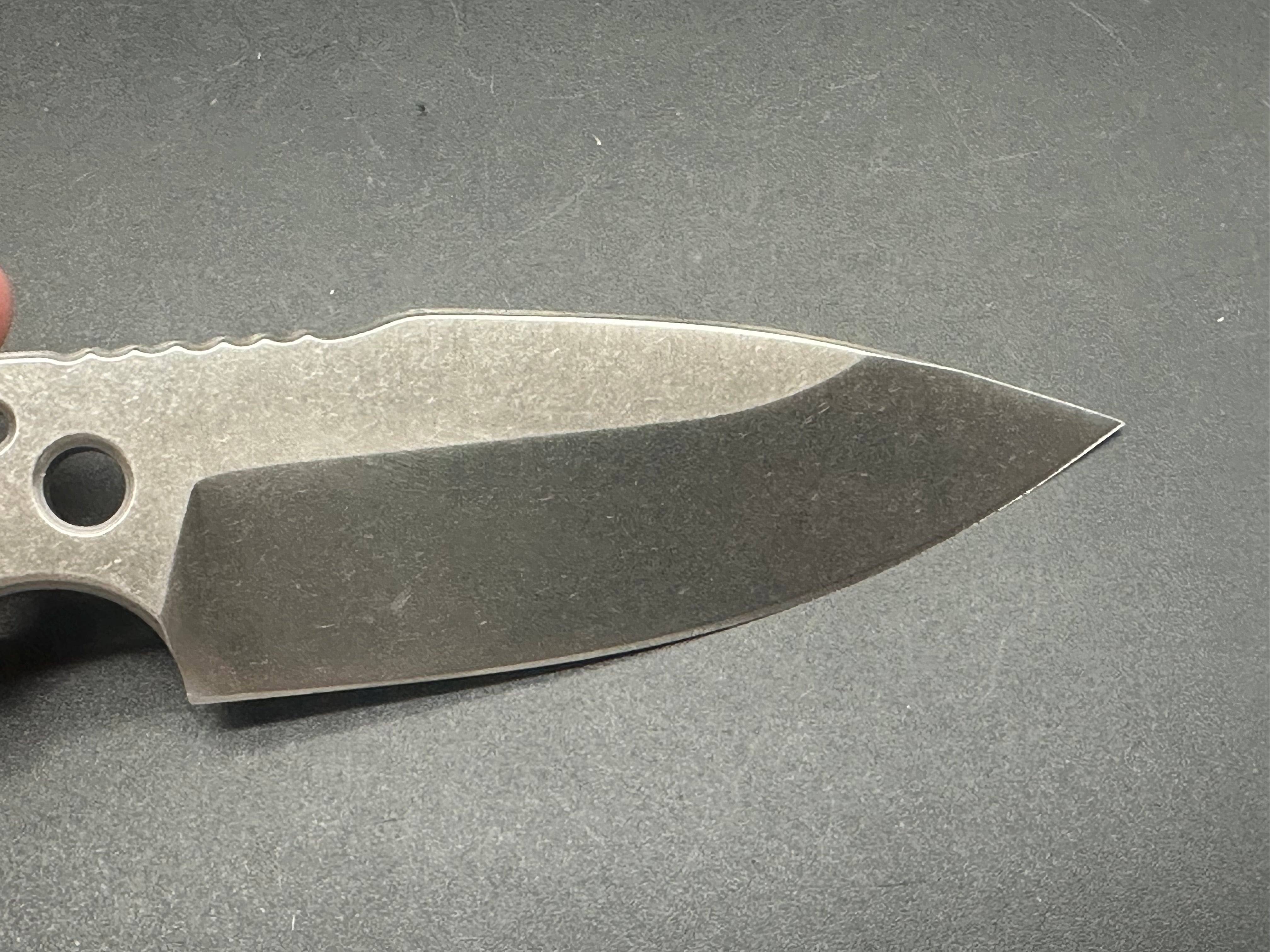 Sinners n Stone LRFT Fixed Blade Knife - M390 Steel, Stonewash Finish - Hunting, Camping, Survival, Outdoor EDC