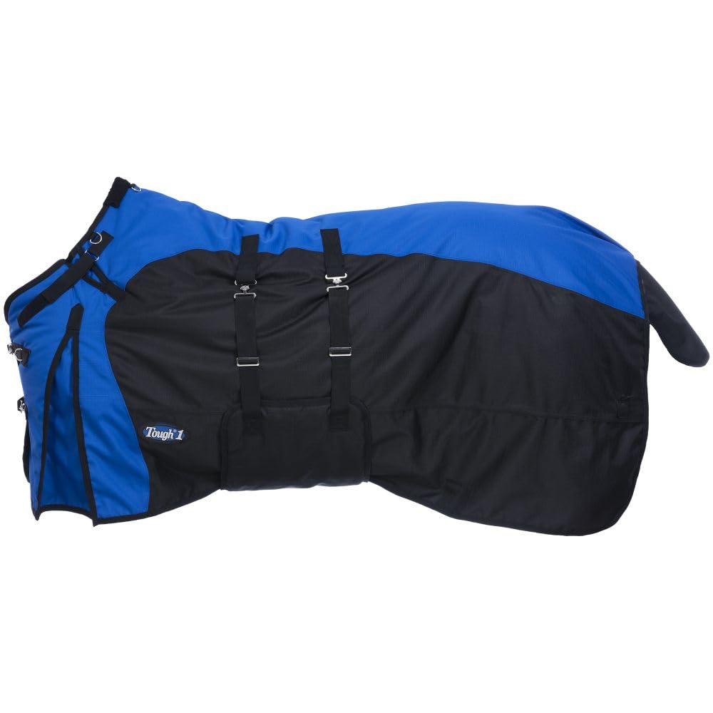 Tough 1 Snuggit 1200D Turnout Blanket with Belly Wrap - Heavy Duty Horse Blanket for Cold Weather Riding and Stable Use