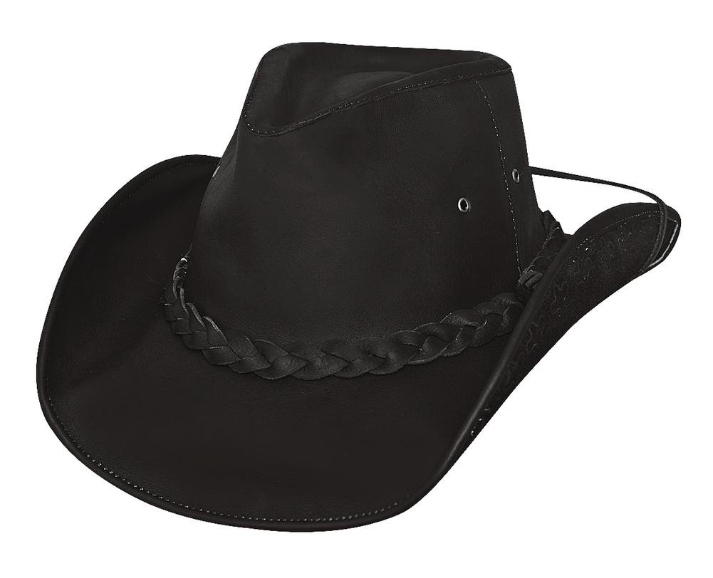 Montecarlo Bullhide Leather Western Cowboy Hat for Men - Genuine Melbourne Leather, Large Size - Perfect for Rodeo, Country Music Festivals & Outdoor Adventures