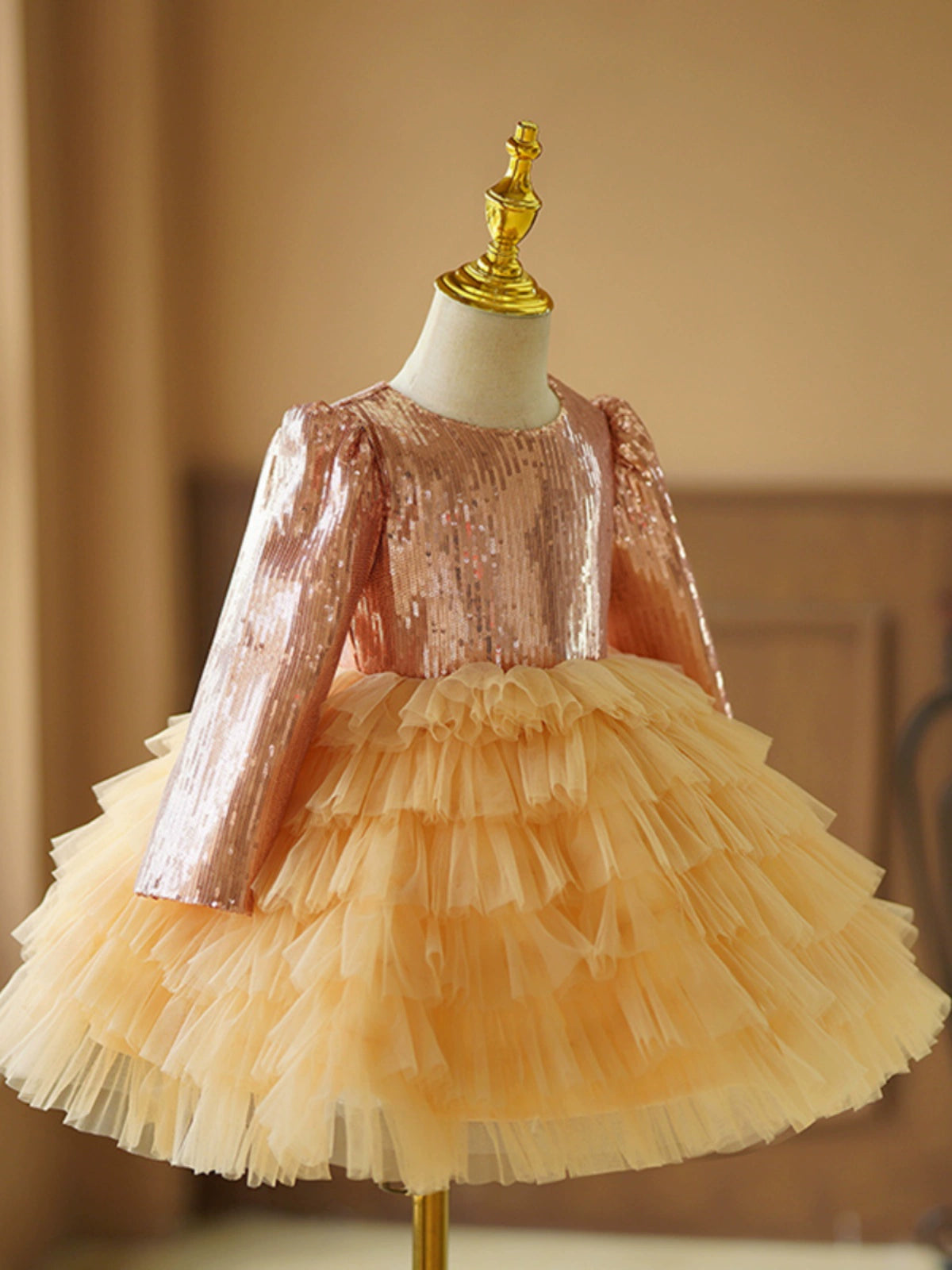 Adorable Baby Girl Baptism Dress - Long Sleeve Toddler Pageant Gown for Christmas & Special Occasions | Perfect for Christenings, Holidays & Photoshoots
