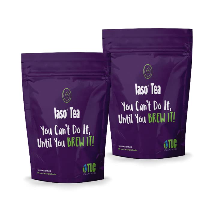 TLC Total Life Changes IASO Natural Herbal Detox Tea - 20 Tea Bags (10 Pack) for Weight Loss & Cleansing - Two Month Supply - Perfect for Morning Routine & Wellness Journey